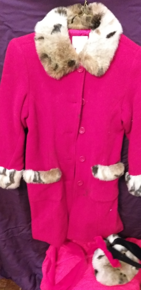 Fire red coat for girls